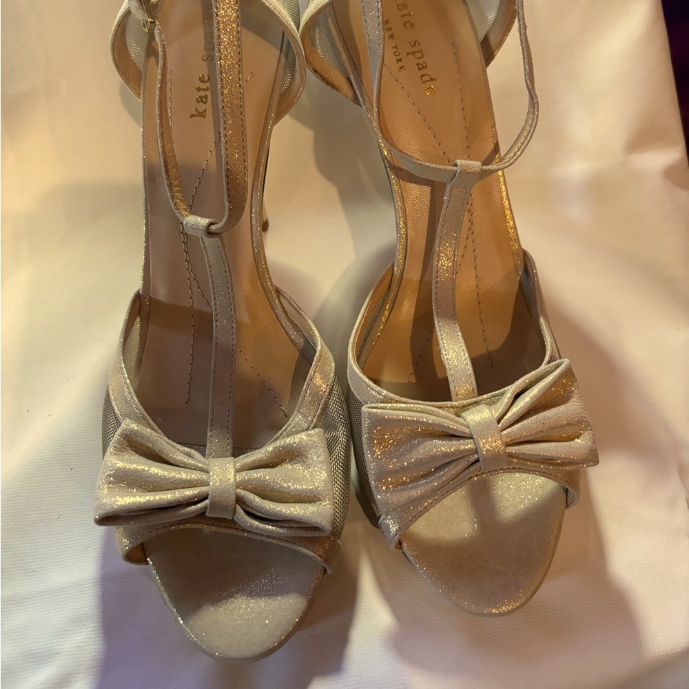 Gorgeous Gold Kate Spade Bow Heels